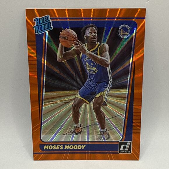 2021-22 Panini Donruss Basketball Moses Moody Orange Lazer Rated Rookie #234 - Picture 1 of 2